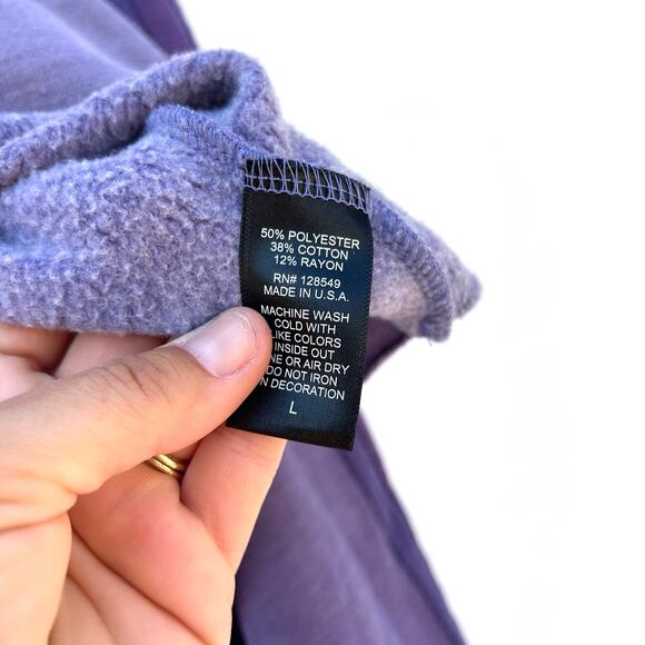 Aviator Nation Rugby Wide Leg Sweatpants Cropped Sweatshirt Large Faded Grape - Picture 16 of 16